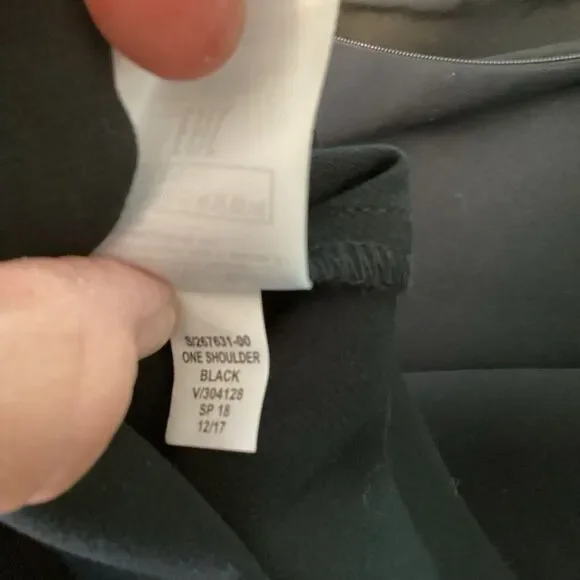 Banana Republic Women Jumpsuit Romper Size 20 One Shoulder Black - Picture 9 of 10